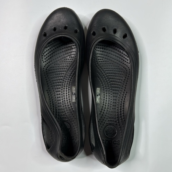 Croc Kadee Black Ballet Flats Shoes Size 7 Women - Picture 2 of 9
